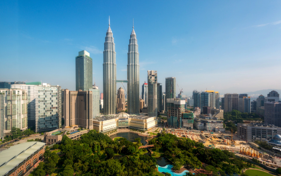 Skyline von Kuala Lumpur am Morgen